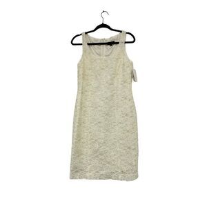 Tahari Womens Dress 8P Petite White Arthur Levine Luxe Floral Lace Cocktail NWT